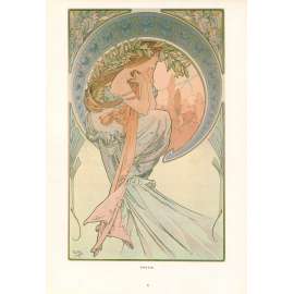 Poezie 1898 Alfons Mucha reprodukce secese