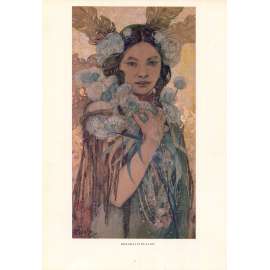 Návrh na dekorativní panneau 1905 Alfons Mucha reprodukce secese