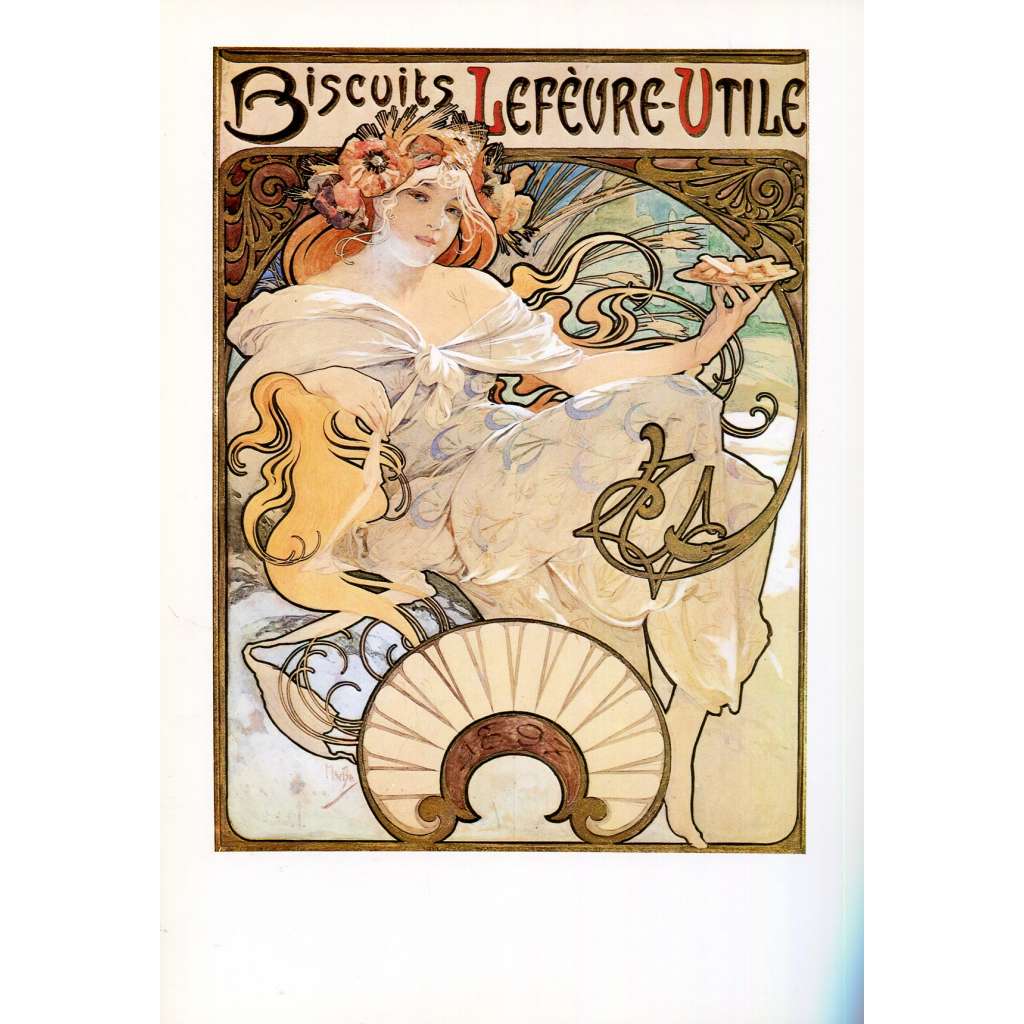 Návrh kalendáře firmy Lefevre_utile 1896 Alfons Mucha reprodukce secese reklama