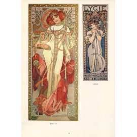 Podzim - z druhé série 1899, Lygie 1901 Alfons Mucha reprodukce secese reklama