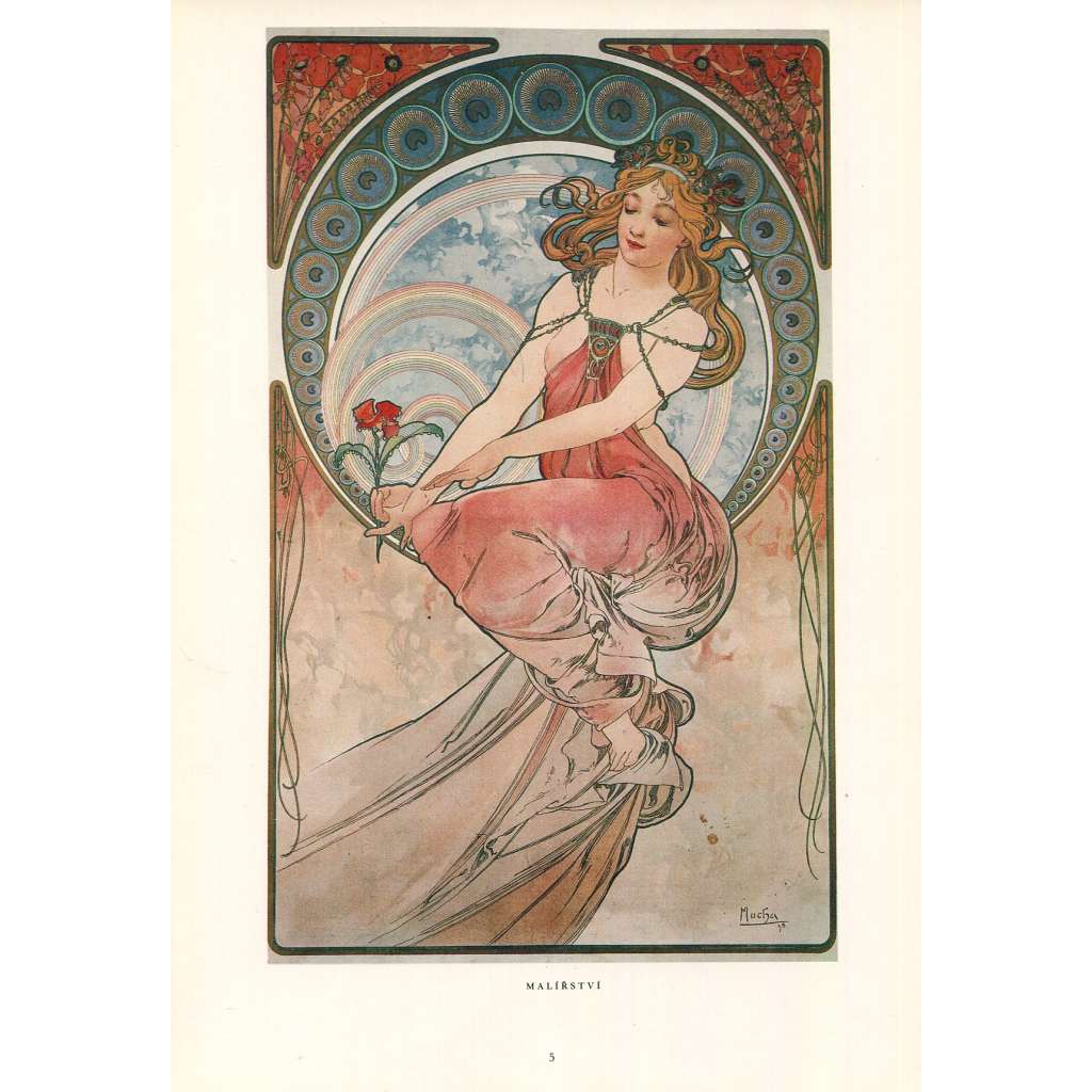 Malířství 1898  Alfons Mucha reprodukce secese reklama plakát