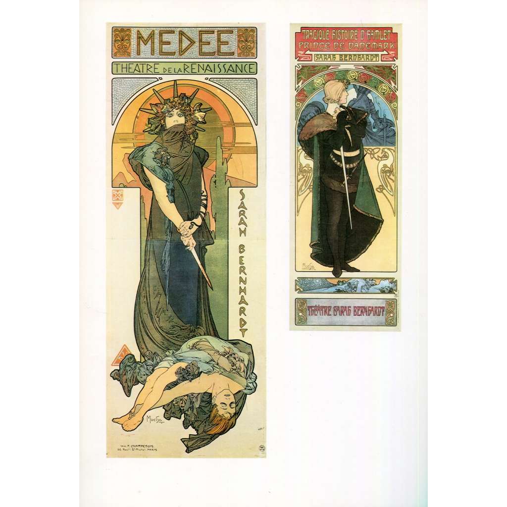 Médea, Hamlet, 1898  Alfons Mucha reprodukce secese reklama plakát