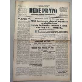 Rudé právo (8.10.1929) - 1. republika, staré noviny