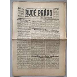 Rudé právo (21.2.1926) - 1. republika, staré noviny