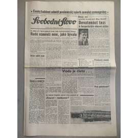 Svobodné slovo (2.4.1992) - staré noviny