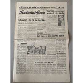 Svobodné slovo (7.2.1992) - staré noviny