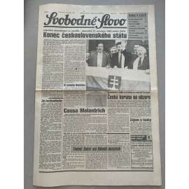 Svobodné slovo (26.11.1992) - staré noviny