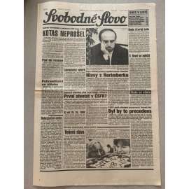 Svobodné slovo (25.9.1992) - staré noviny