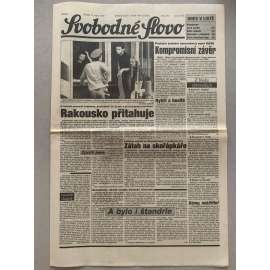 Svobodné slovo (17.8.1992) - staré noviny