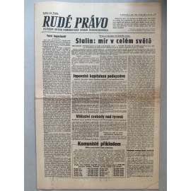 Rudé právo (4.9.1945) - 1. republika, staré noviny