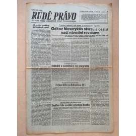 Rudé právo (15.9.1945) - 1. republika, staré noviny
