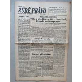 Rudé právo (16.9.1945) - 1. republika, staré noviny