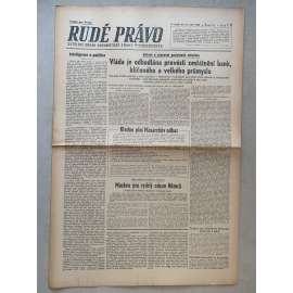 Rudé právo (16.9.1945) - 1. republika, staré noviny