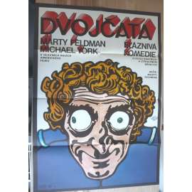 Dvojčata (filmový plakát, film USA 1977, režie Marty Feldman, Hrají: Ann-Margret, Marty Feldman, Michael York)