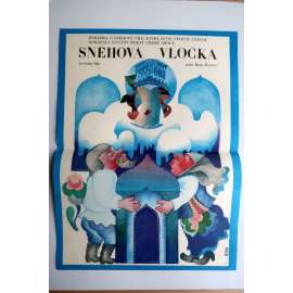 Sněhová vločka (filmový plakát, film SSSR 1980, režie Boris Rycarev, pohádka)