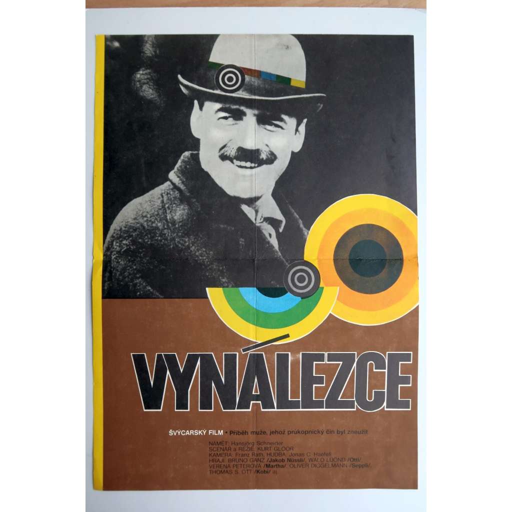 Vynálezce (filmový plakát, film Švýcarsko, režie Kurt Gloor, hraje Bruno Ganz)