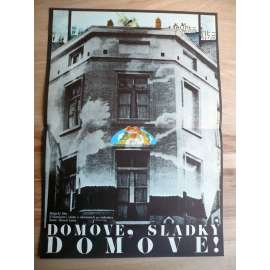 Domove, sladký domove! (filmový plakát, film Belgie 1973, režie Benoit Lamy, hrají Claude Jade, Jacques Perrin, Ann Petersen)