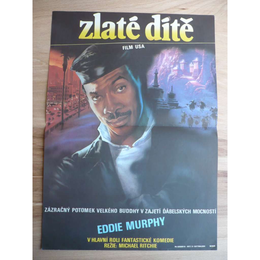 Zlaté dítě (filmový plakát, film USA 1986, režie Michael Ritchie, Hrají: Eddie Murphy, Charles Dance, Charlotte Lewis)