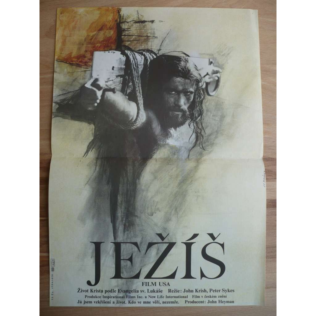 Ježíš (filmový plakát, film USA 1979, režie John Krish, Peter Sykes, Hrají: Brian Deacon, Rivka Neuman, Alexander Scourby)