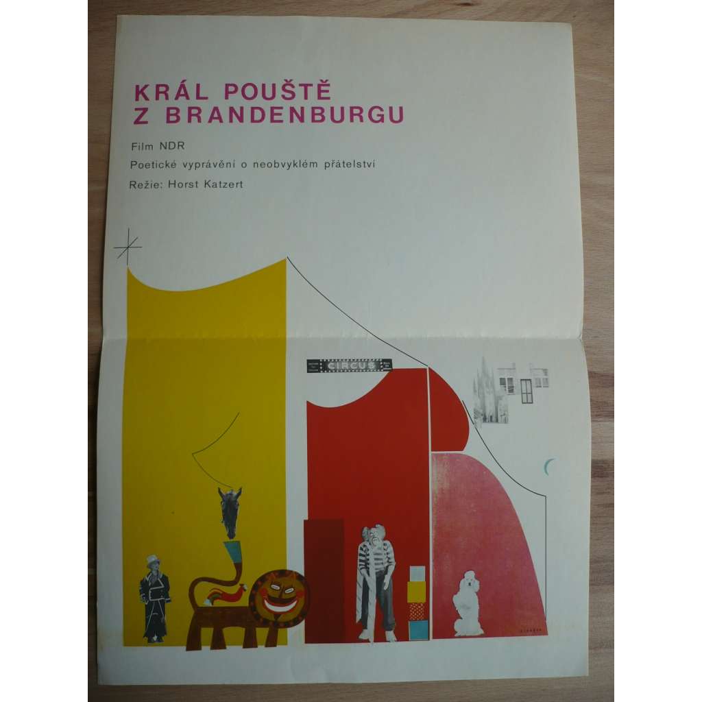 Král pouště z Brandenburgu (filmový plakát, film NDR 1973, režie Horst Kratzert, Hrají: Hilmar Baumann, Günter Junghans, Lotte Loebinger)