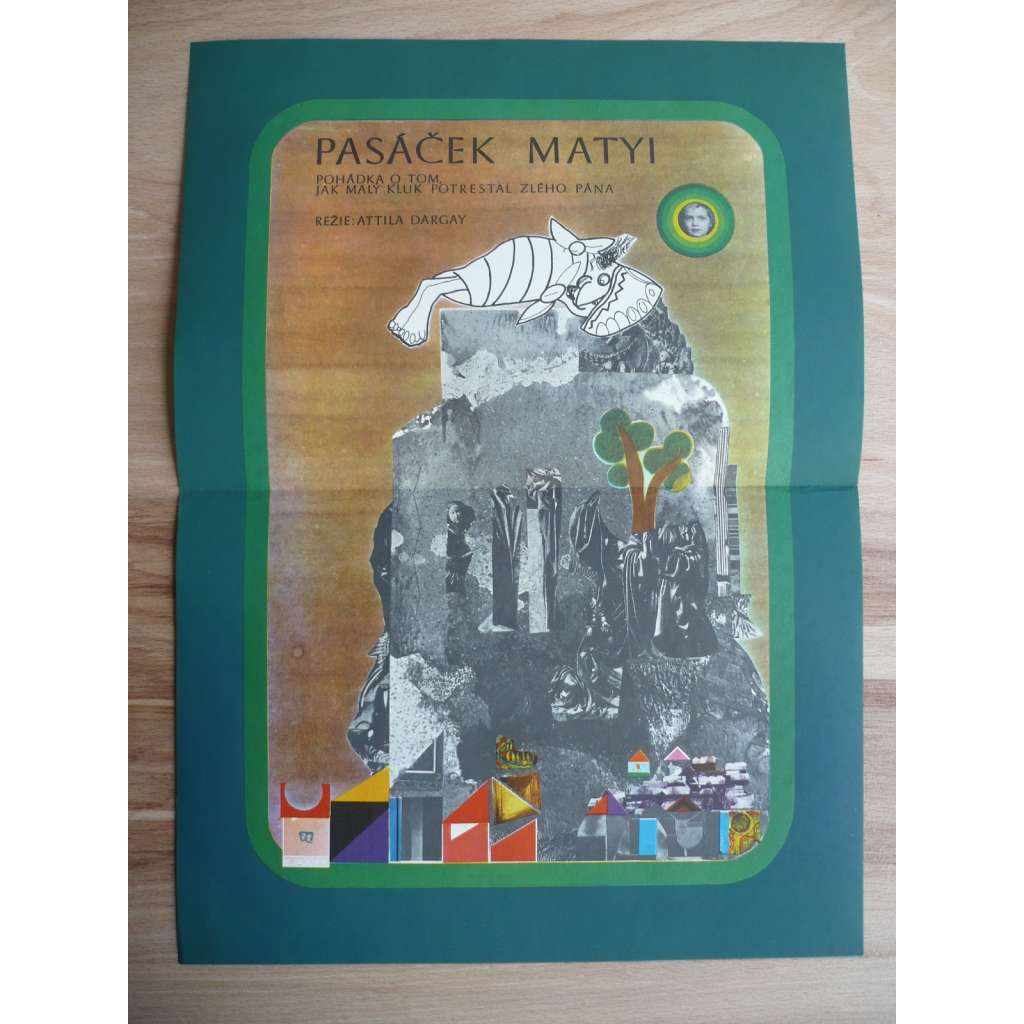 Pasáček Matyi (filmový plakát, film Maďarsko 1977, režie Attila Dargay, Hrají: András Kern, Péter Geszti, László Csákányi )