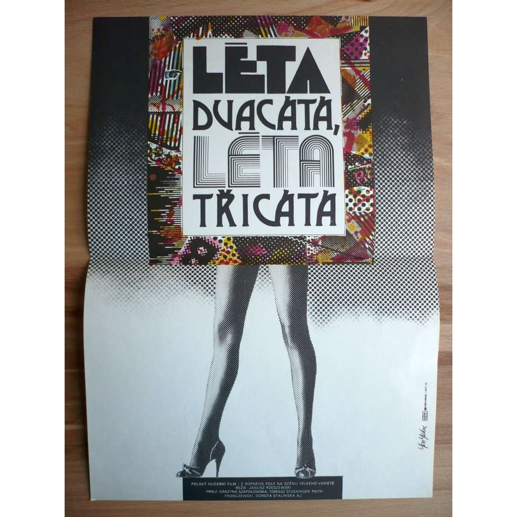 Léta dvacátá, léta třicátá (filmový plakát, film Polsko 1983, režie Janusz Rzeszewski, Hrají: Grażyna Szapołowska, Piotr Fronczewski, Krzysztof Kowalewski)