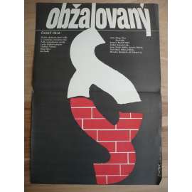 Obžalovaný (filmový plakát, film ČSSR 1964, režie Ján Kadár, Elmar Klos, Hrají: Vlado Müller, Zora Jiráková, Martin Štěpánek)