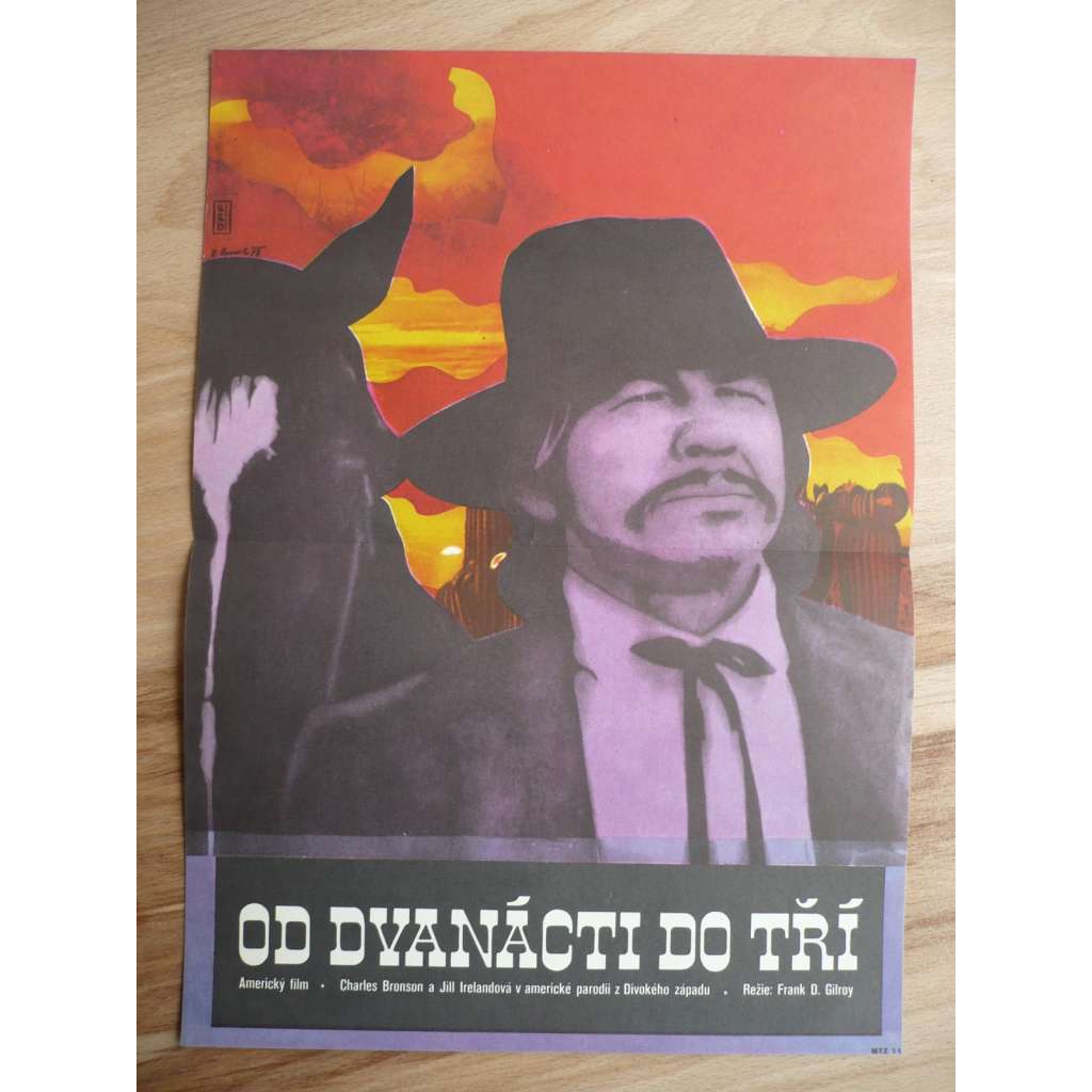 Od dvanácti do tří (filmový plakát, film USA 1976, režie Frank D. Gilroy, Hrají: Charles Bronson, Jill Ireland, Douglas Fowley)