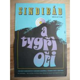 Sindibád a Tygří oči (filmový plakát, film Velká Británie/USA 1977, režie Sam Wanamaker, Hrají: Patrick Wayne, Taryn Power, Margaret Whiting, Jane Seymour, Jane Seymour)