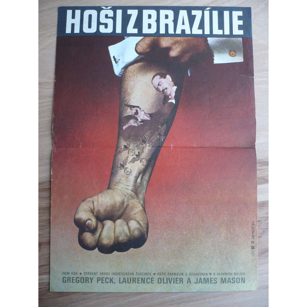 Hoši z Brazílie (filmový plakát, film USA 1978, režie Franklin J. Schaffner, Hrají: Gregory Peck, Laurence Olivier, James Mason)