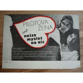 Pilotova žena neb nelze myslet na nic (filmový plakát, film Francie 1981, režie Eric Rohmer, Hrají: Philippe Marlaud, Marie Rivière, Anne-Laure Meury)