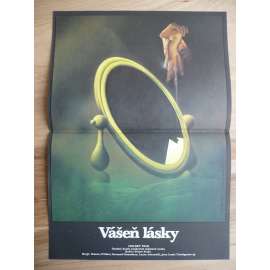 Vášeň lásky (filmový plakát, film Itálie-Francie 1981, režie Ettore Scola, Hrají: Bernard Giraudeau, Laura Antonelli, Jean-Louis Trintignant)