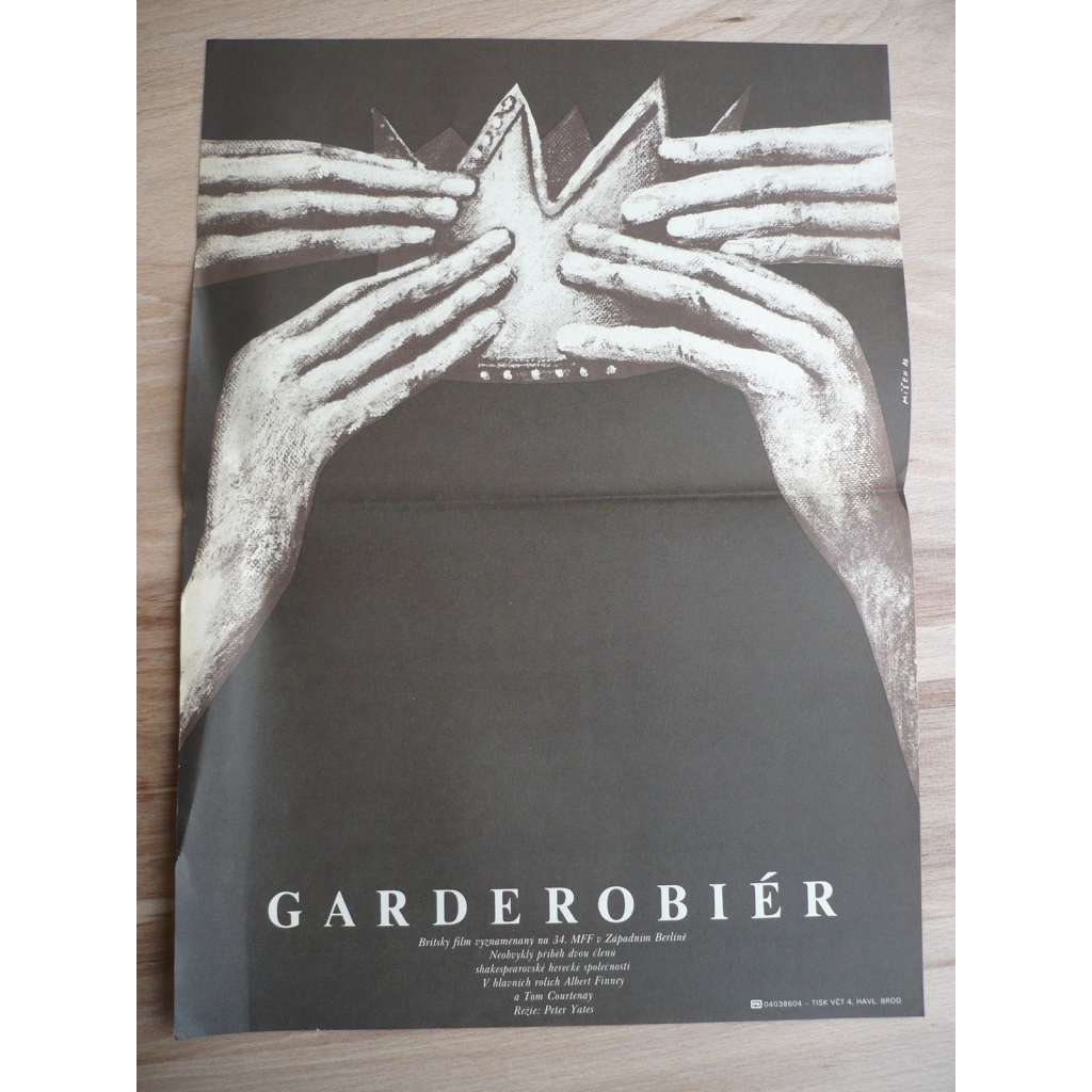 Garderobiér (filmový plakát, film Velká Británie 1983, režie Peter Yates, Hrají: Albert Finney, Tom Courtenay, Edward Fox)