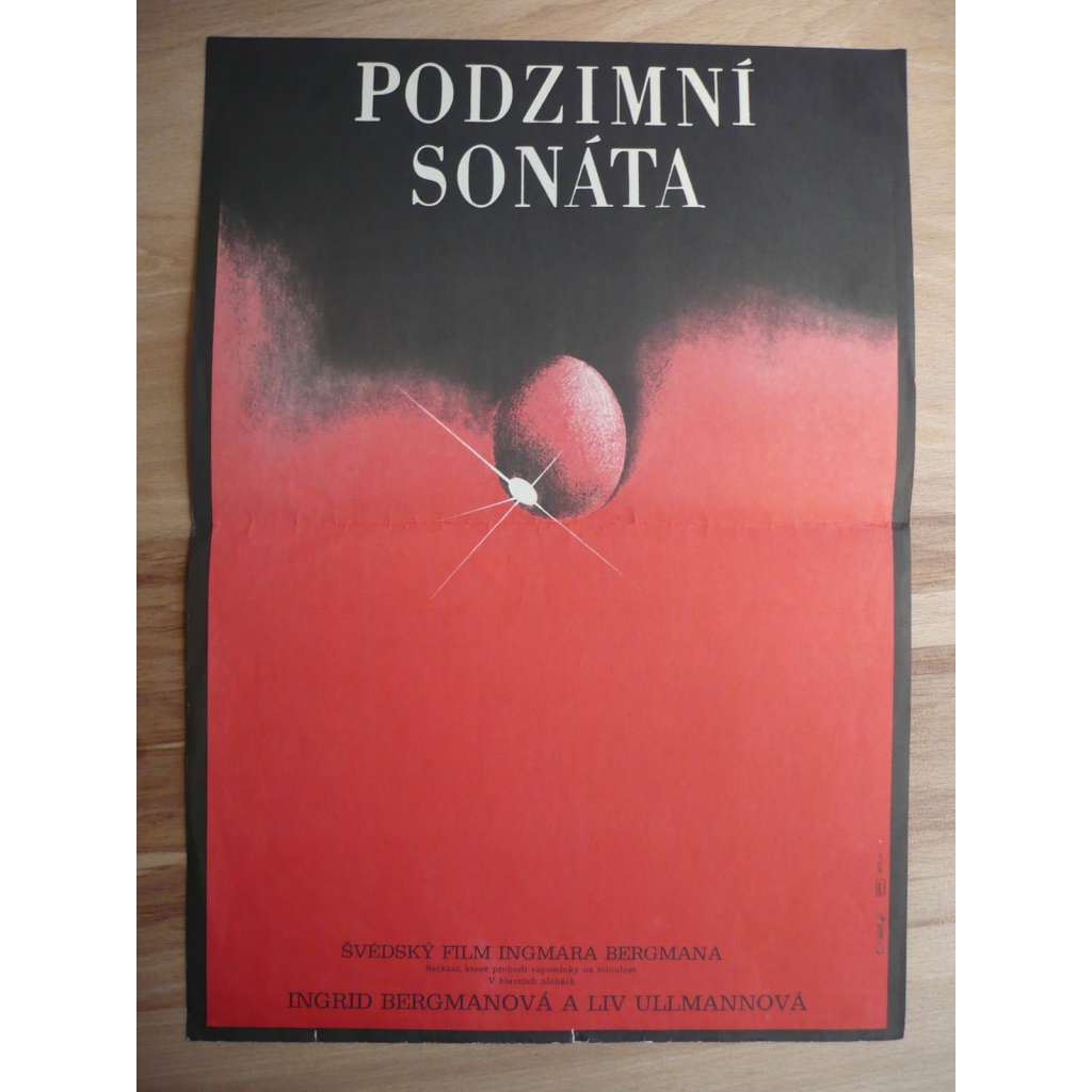 Podzimní sonáta (filmový plakát, film Švédsko 1978, režie Ingmar Bergman, Hrají: Ingrid Bergman, Liv Ullmann, Lena Nyman
