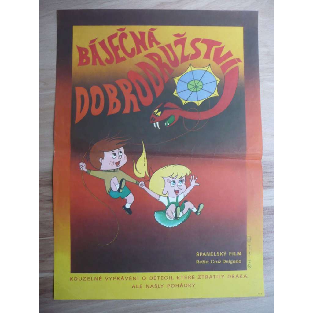 Báječná dobrodružství (filmový plakát, film Španělsko 1973, režie Cruz Delgado, Hrají: Claudio Rodríguez, Ángel Ter, Manuel Bermúdez)