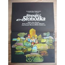 Stepující stonožka (filmový plakát, film Francie 1977, režie Jean Girault, Hrají: Francis Perrin, Roger Miremont, Jean-Jacques Moreau)