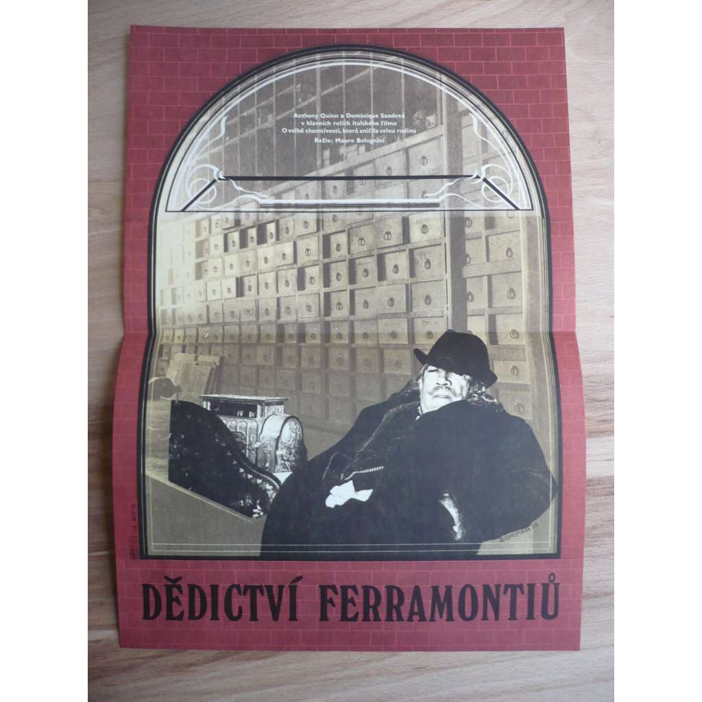 Dědictví Ferramontiů (filmový plakát, film Itálie 1976, režie Mauro Bolognini, Hrají: Anthony Quinn, Fabio Testi, Dominique Sanda, Gigi Proietti)