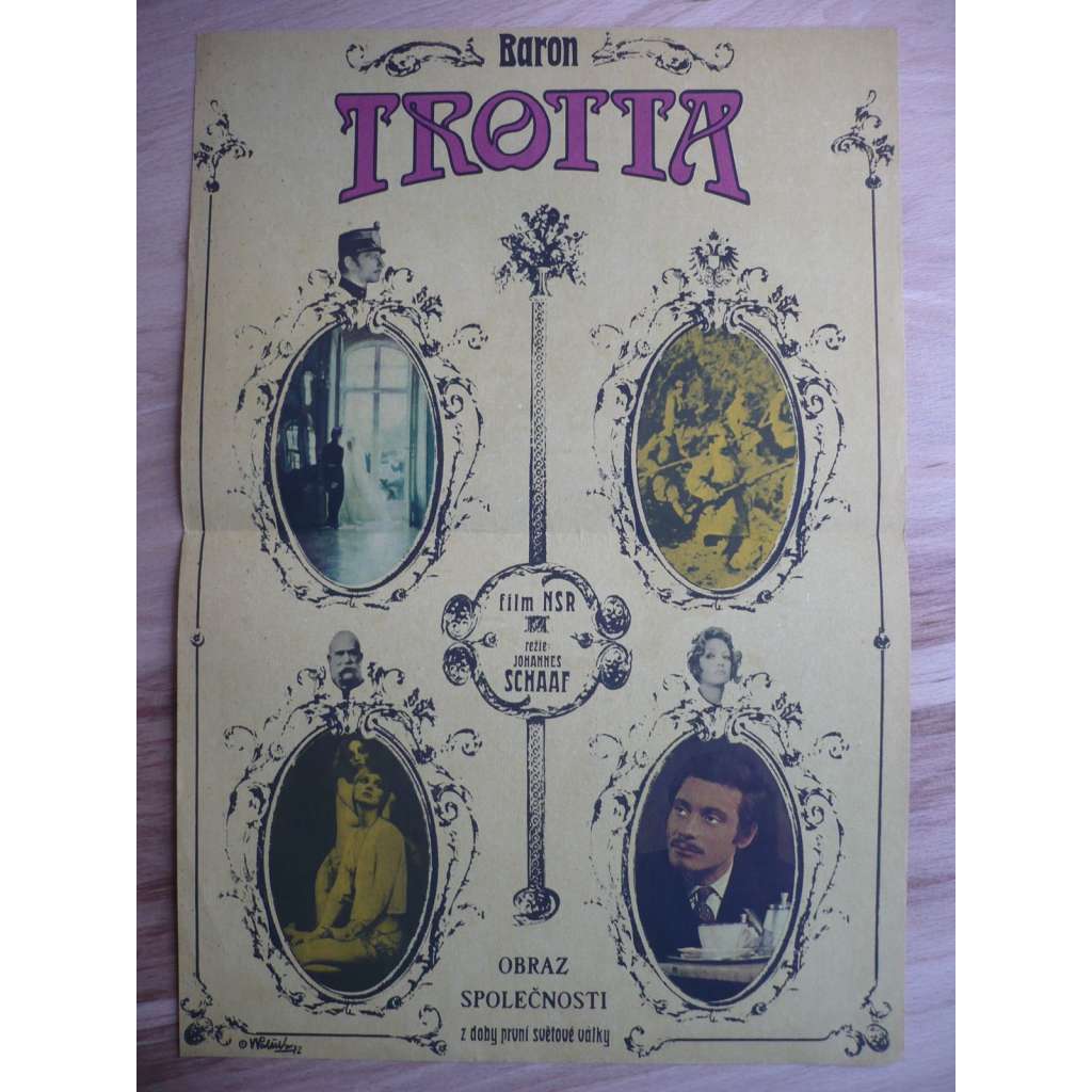 Baron Trotta (filmový plakát, film SRN 1971, režie Johannes Schaaf, Hrají: András Bálint, Rosemarie Fendel, Doris Kunstmann)