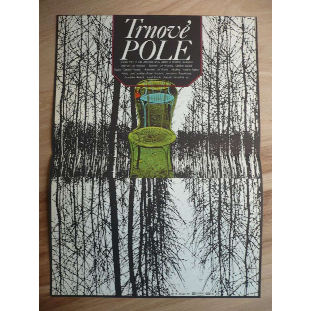 Trnové pole (filmový plakát, film ČSSR 1980, režie takar Kosek, Hrají: Karel Vochoč, Jaroslava Tvrzníková, František Řehák)