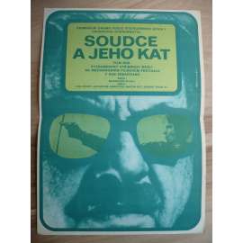 Soudce a jeho kat (filmový plakát, film SRN 1975, režie Maximilian Schell,  Hrají: Jon Voight, Jacqueline Bisset, Martin Ritt, Robert Shaw)