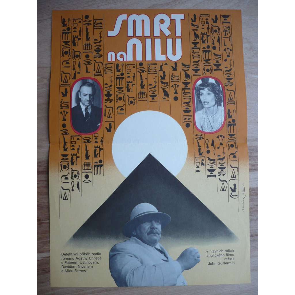 Smrt na Nilu (filmový plakát, film VB 1978, režie John Guillermin, Hrají: Peter Ustinov, Jane Birkin, Lois Chiles)