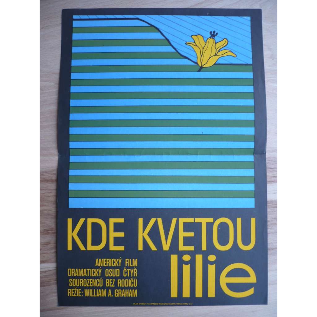 Kde kvetou lilie (filmový plakát, film USA 1974, režie William A. Graham, Hrají: Julie Gholson, Jan Smithers, Matthew Burrill)