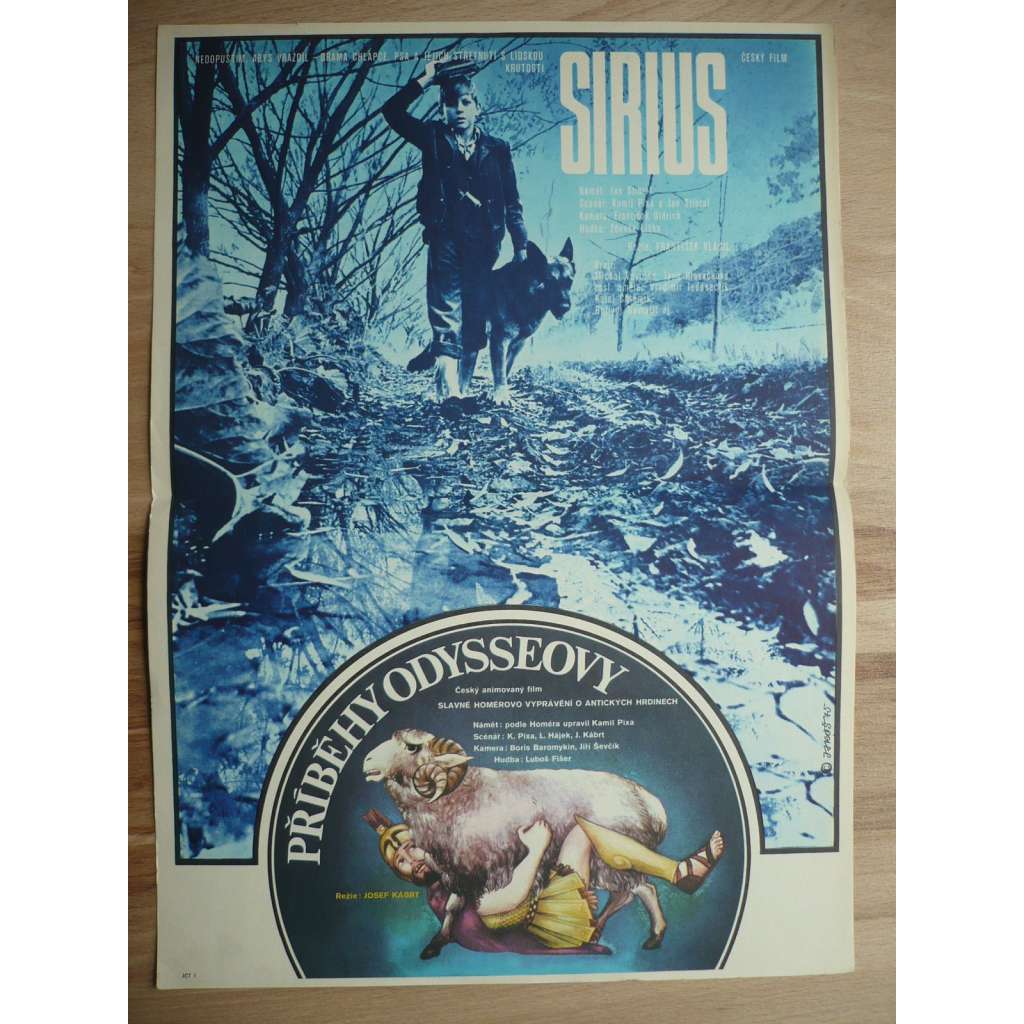 Sirius (filmový plakát, film ČSSR 1974, režie František Vláčil, Hrají: Michal Vavruša, Jana Hlaváčková, Karel Chromík)