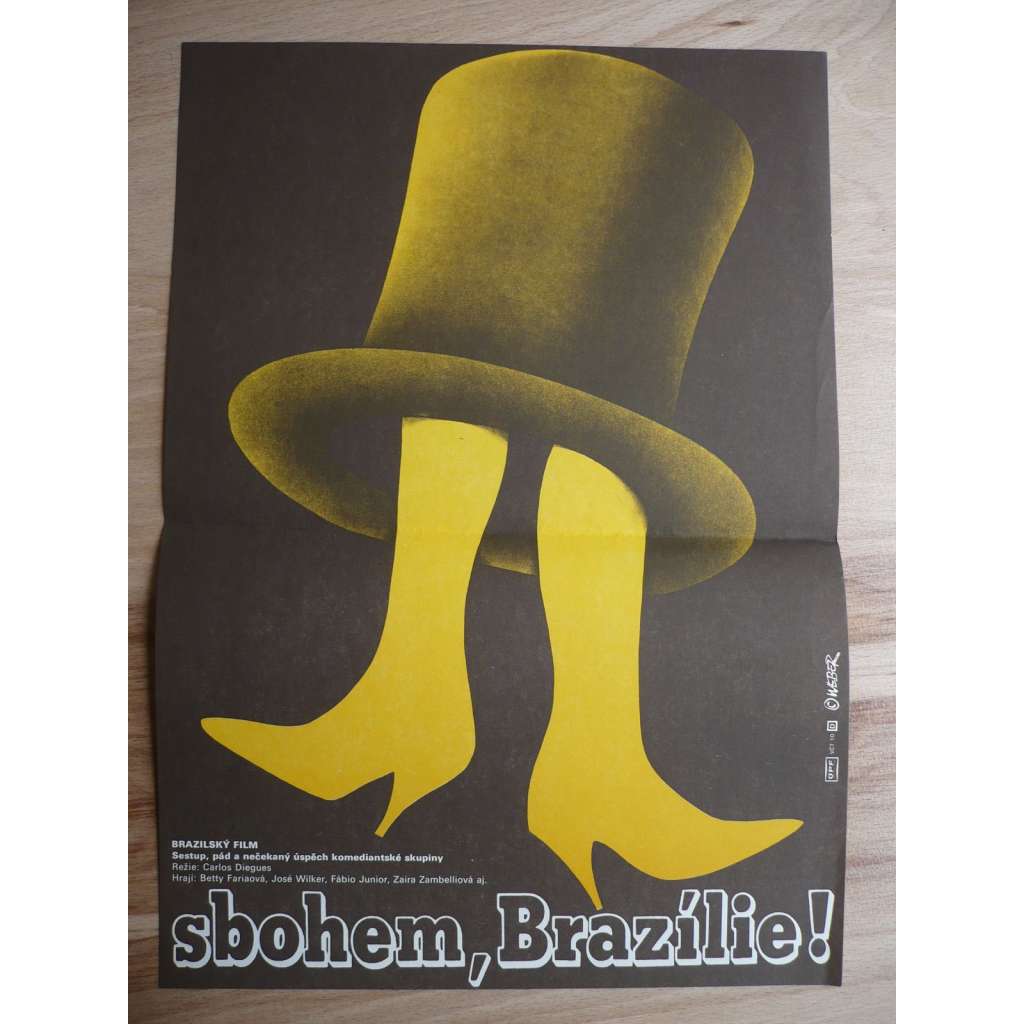 Sbohem, Brazílie! (filmový plakát, film Argentina 1979, režie Carlos Diegues, Hrají: José Wilker, Rodolfo Arena, Marieta Severo)