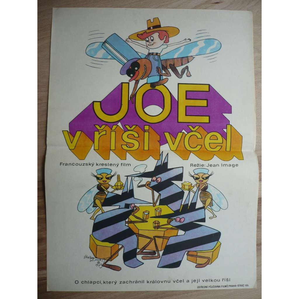 Joe v říši včel (filmový plakát, animovaný film Francie 1973, režie Jean Image)