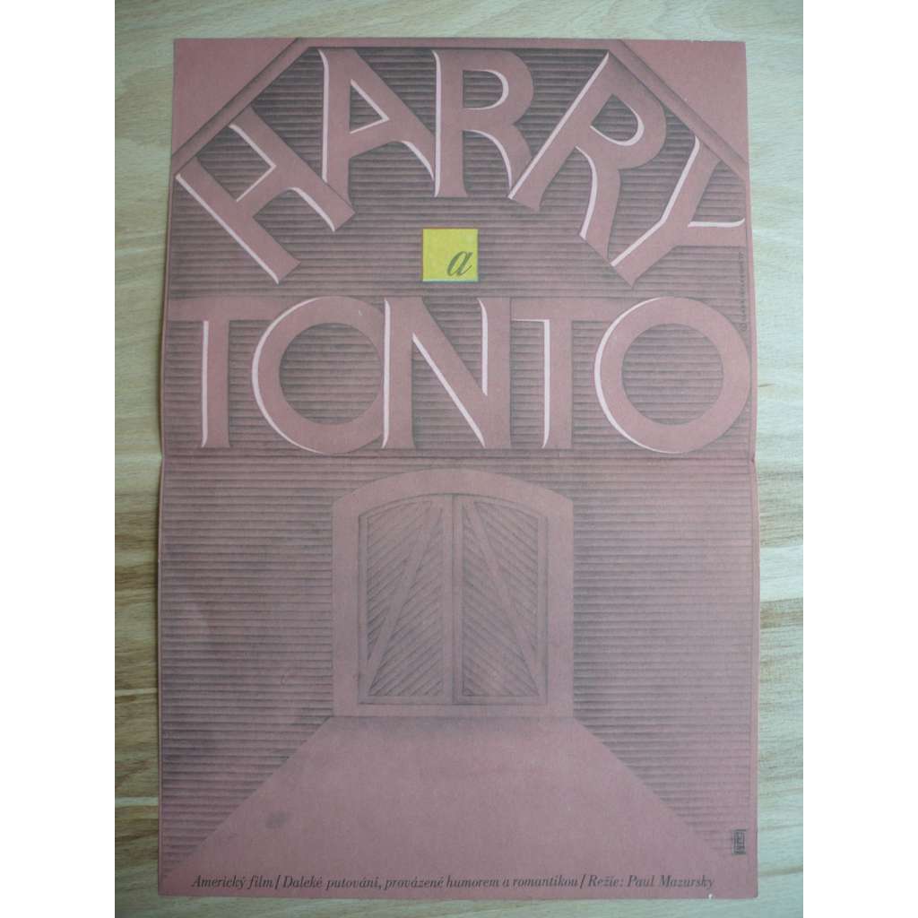 Harry a Tonto (filmový plakát, film USA 1974, režie Paul Mazursky, Hrají: Art Carney, Michael McCleery, Herbert Berghof,)