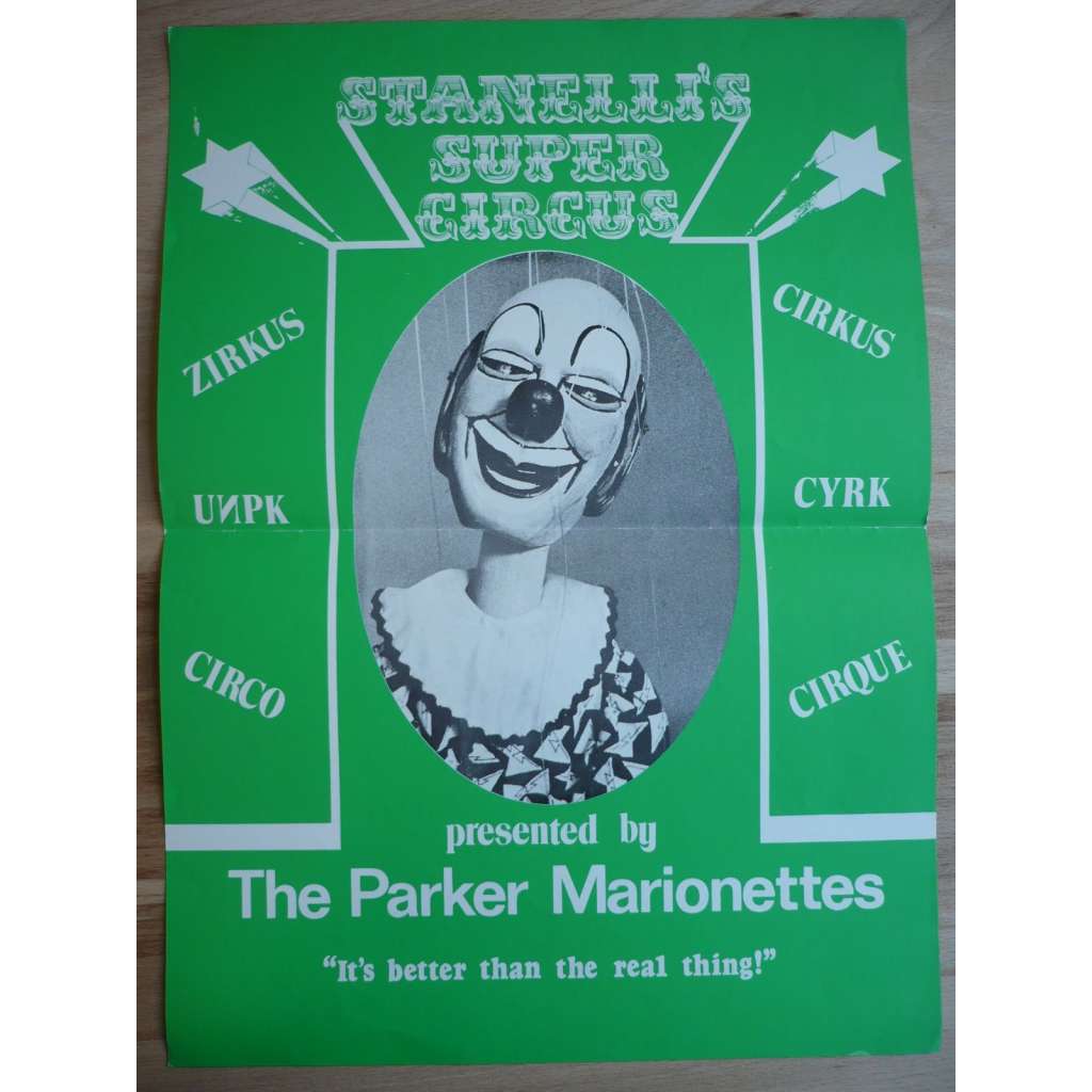 Stanelli´s Super Circus (plakát, upoutávka na loutkové představení, The Parker Marionettes)