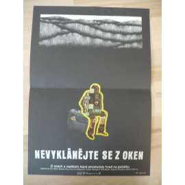 Nevyklánějte se z oken (filmový plakát, film Jugoslávie 1977, režie Bogdan Žižić, Hrají: Ivo Gregurević, Fabijan Šovagović)