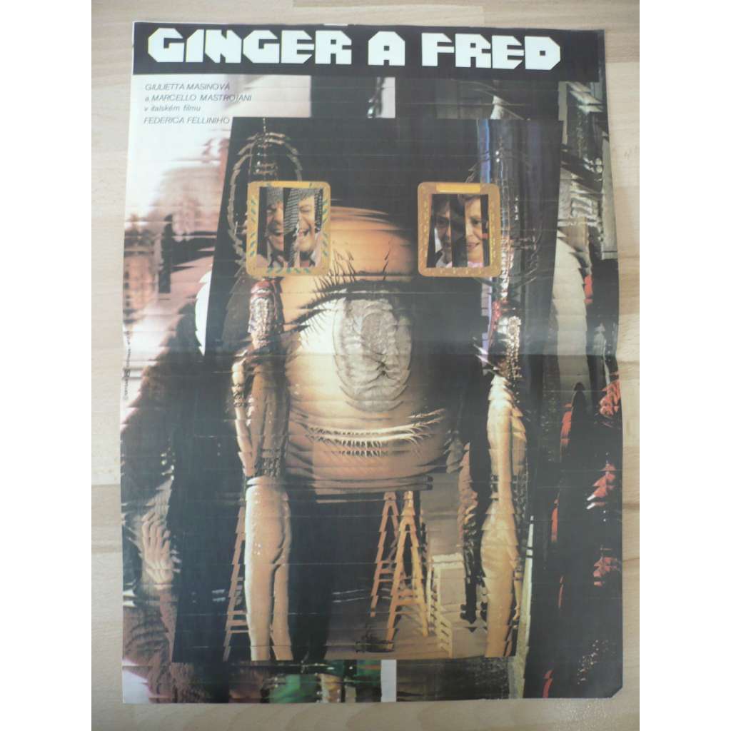 Ginger a Fred (filmový plakát, film Itálie 1986, režie Federico Fellini, Hrají: Giulietta Masina, Marcello Mastroianni, Franco Fabrizi)