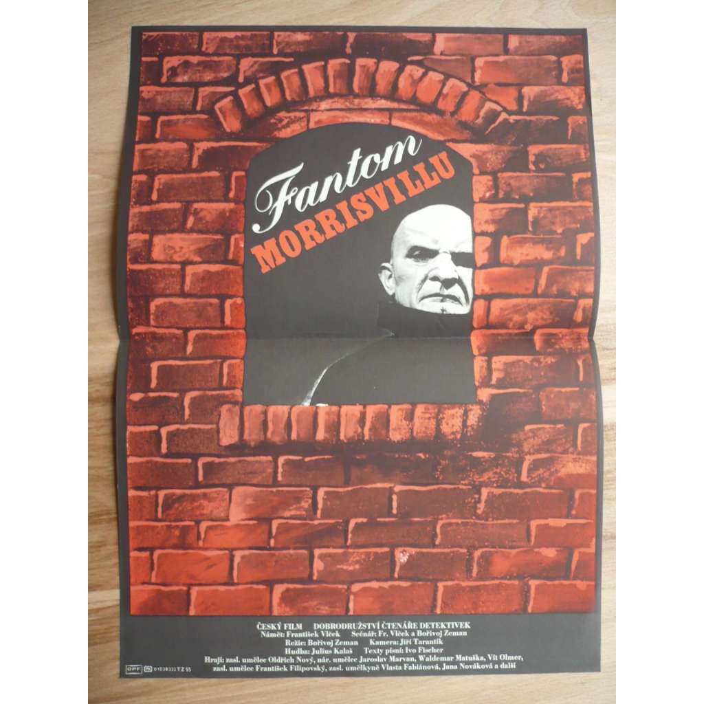 Fantom Morrisvillu (filmový plakát, film ČSSR 1966, režie Bořivoj Zeman, Hrají: Oldřich Nový, Jaroslav Marvan, Waldemar Matuška)